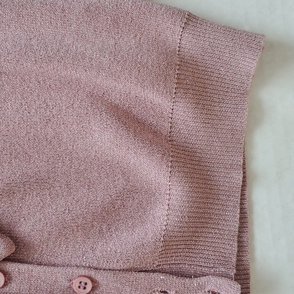 Joseph A. Metallic Rose Gold Sweater Size Large - Picture 5 of 8